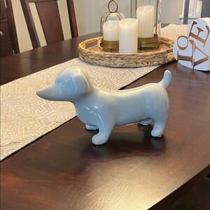 Gray Dachshund (wiener) Dog ceramic